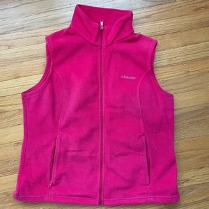Columbia Women’s Pink Full-Zip Fleece Benton Springs Vest Size XL